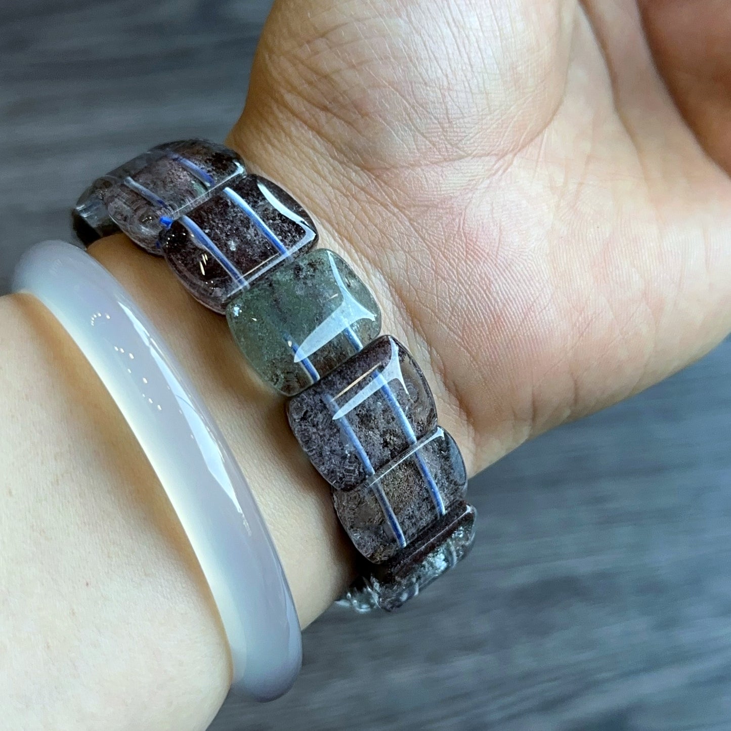 Rectangular Natural Landscape Quarts Bracelet Size 17 mm