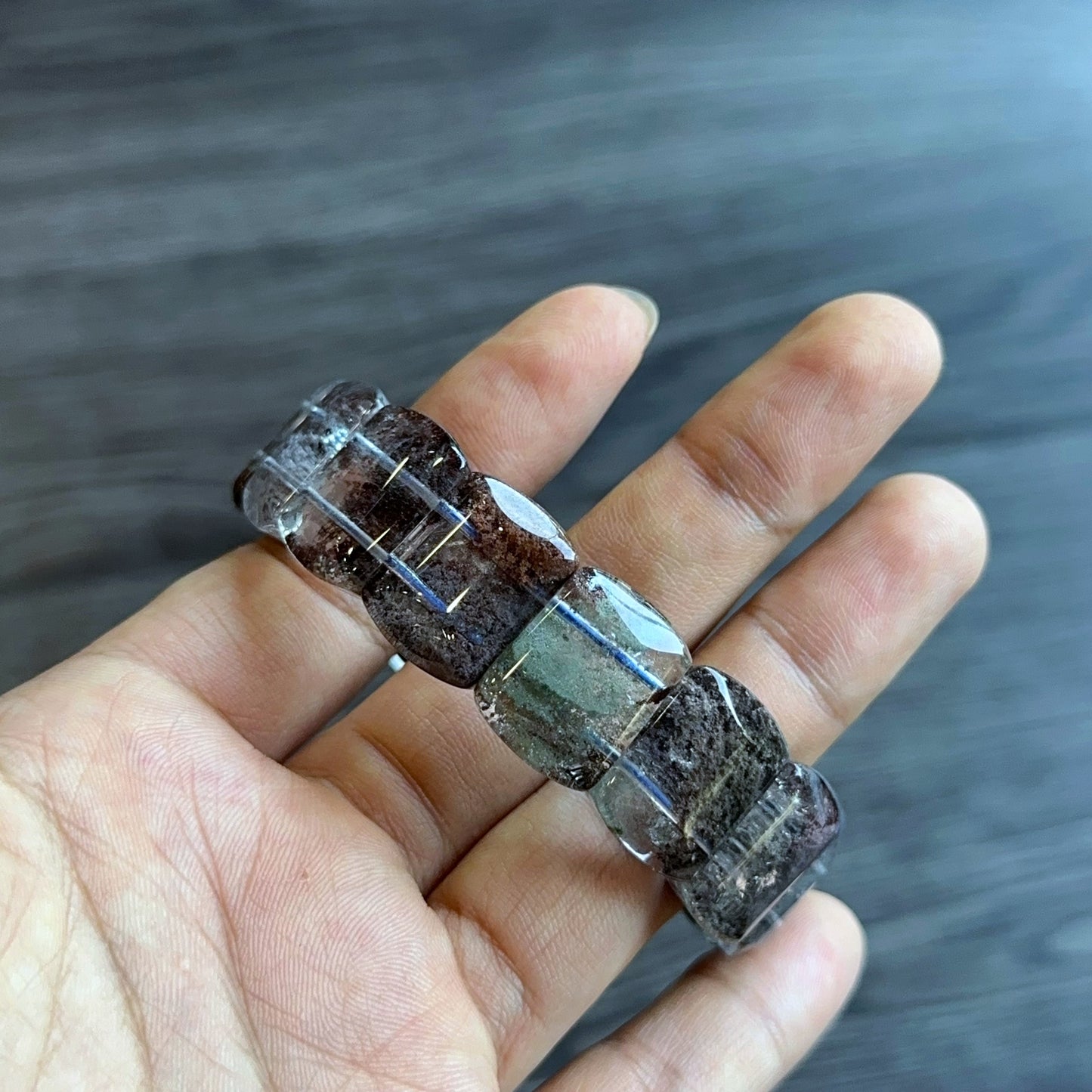 Rectangular Natural Landscape Quarts Bracelet Size 17 mm
