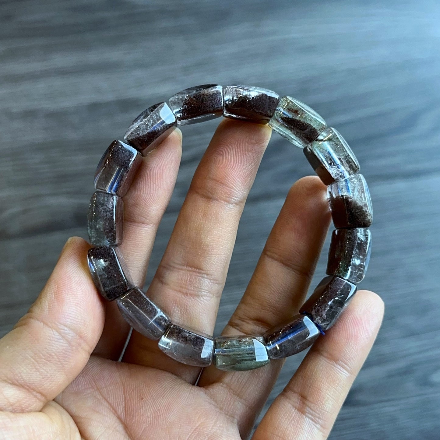 Rectangular Natural Landscape Quarts Bracelet Size 17 mm