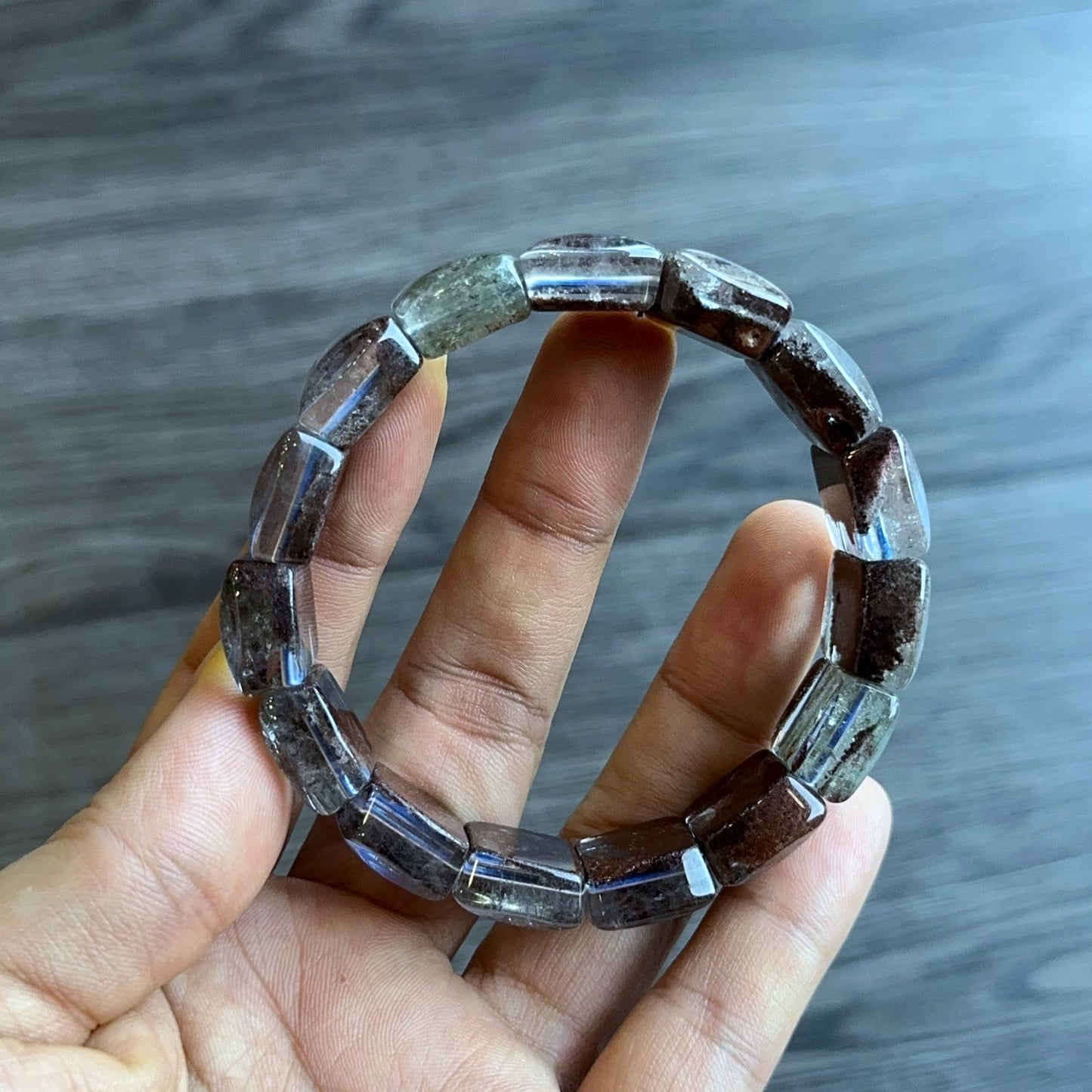 Rectangular Natural Landscape Quarts Bracelet Size 17 mm
