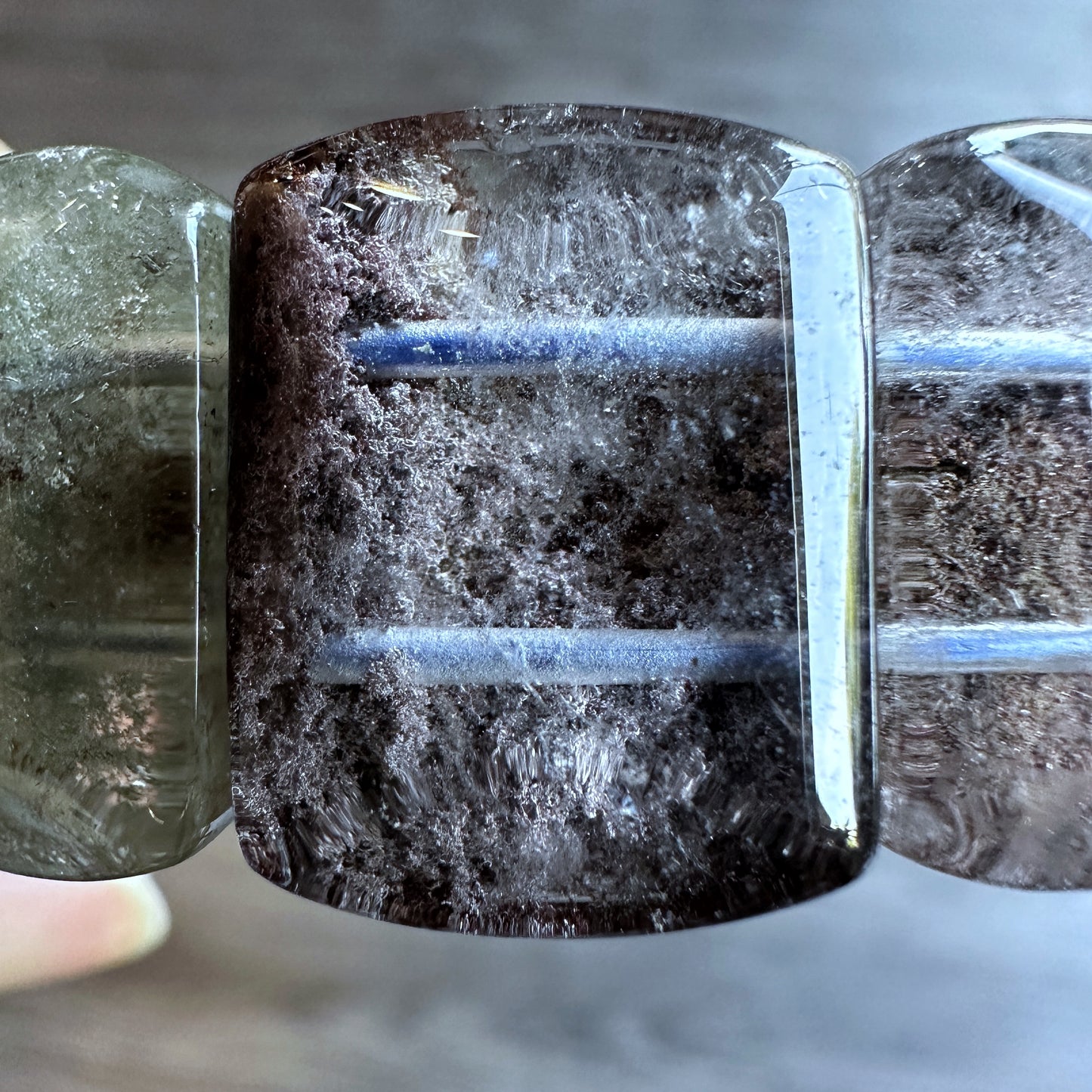 Rectangular Natural Landscape Quarts Bracelet Size 17 mm