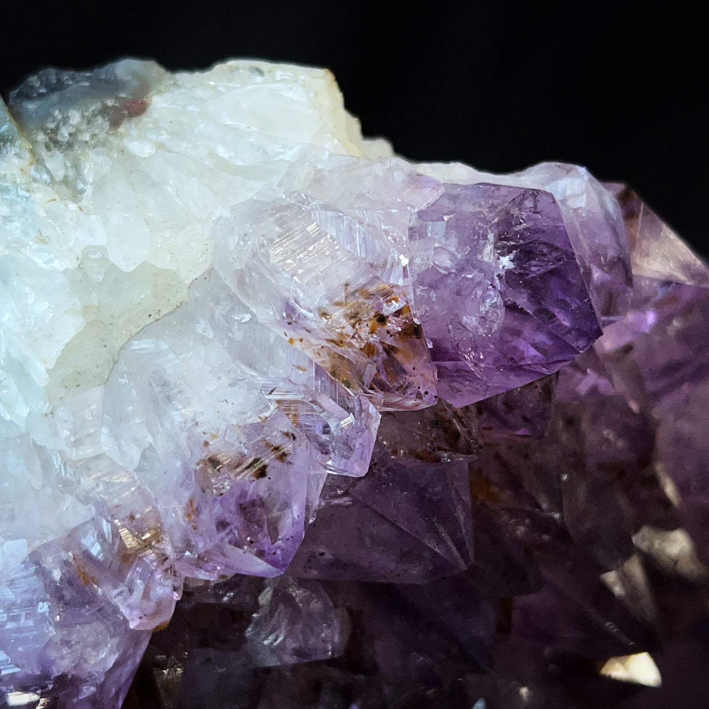 Natural Amethyst and Cacoxenite Specimen