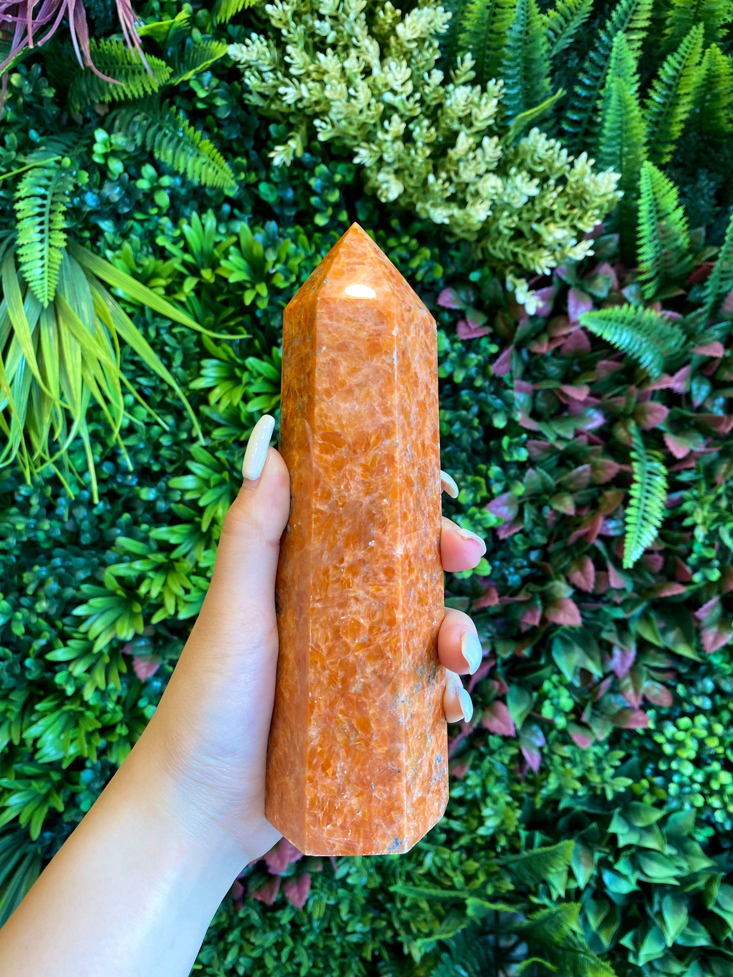 Natural Orange Sunstone Tower
