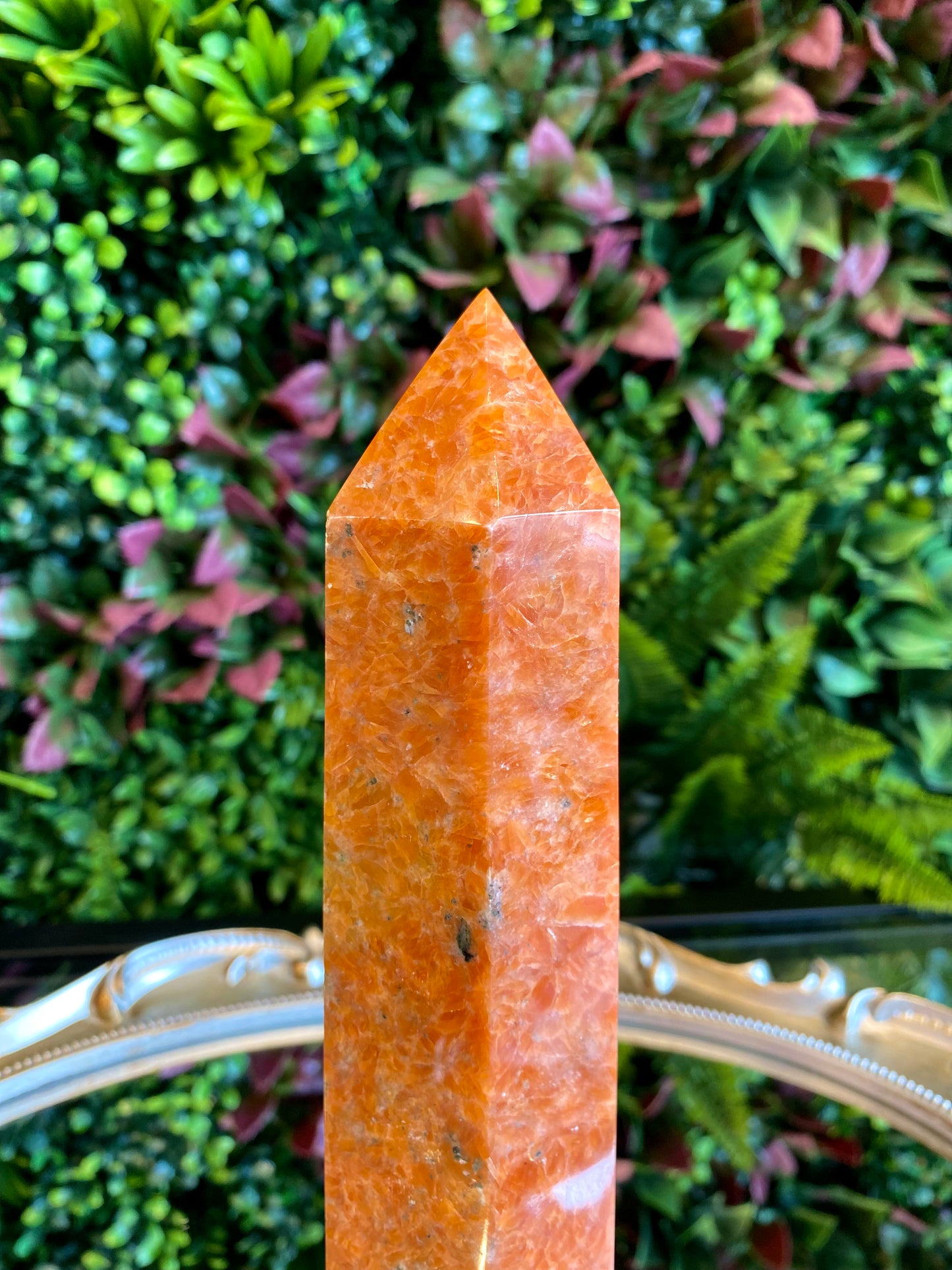 Natural Orange Sunstone Tower