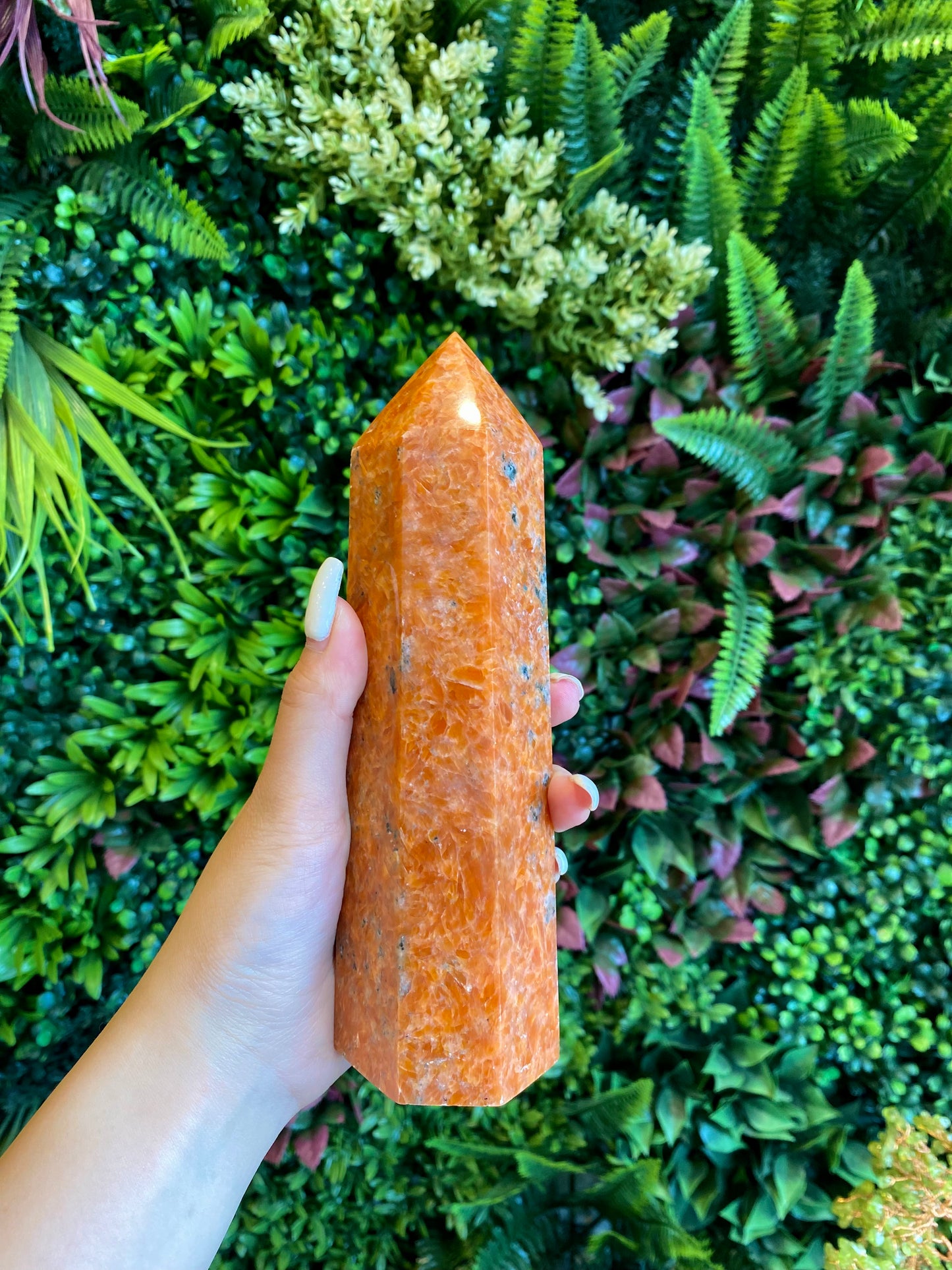 Natural Orange Sunstone Tower