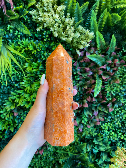 Natural Orange Sunstone Tower