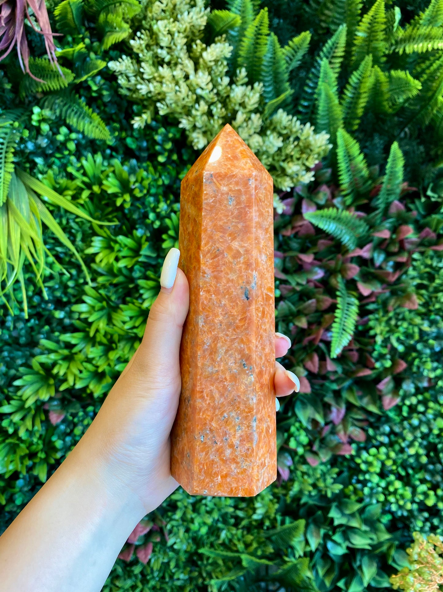 Natural Orange Sunstone Tower
