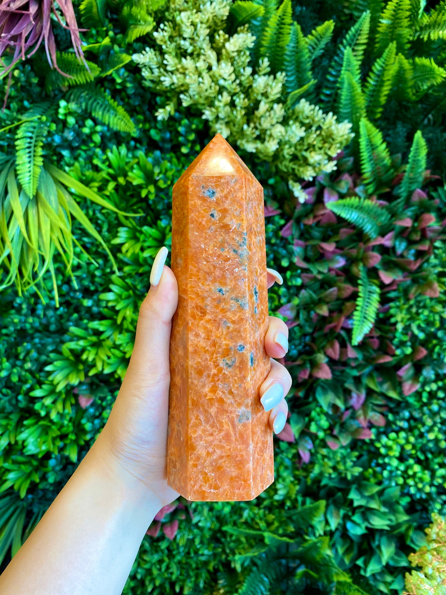 Natural Orange Sunstone Tower