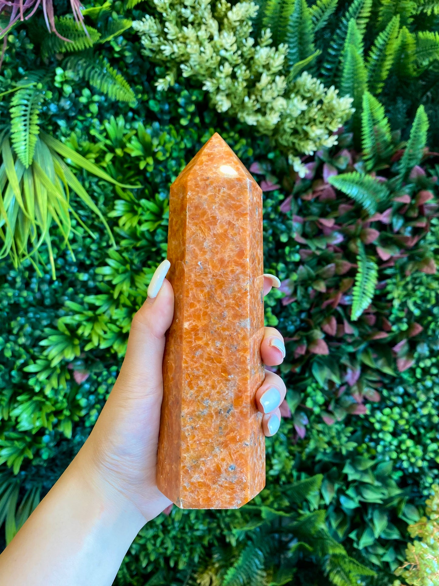 Natural Orange Sunstone Tower
