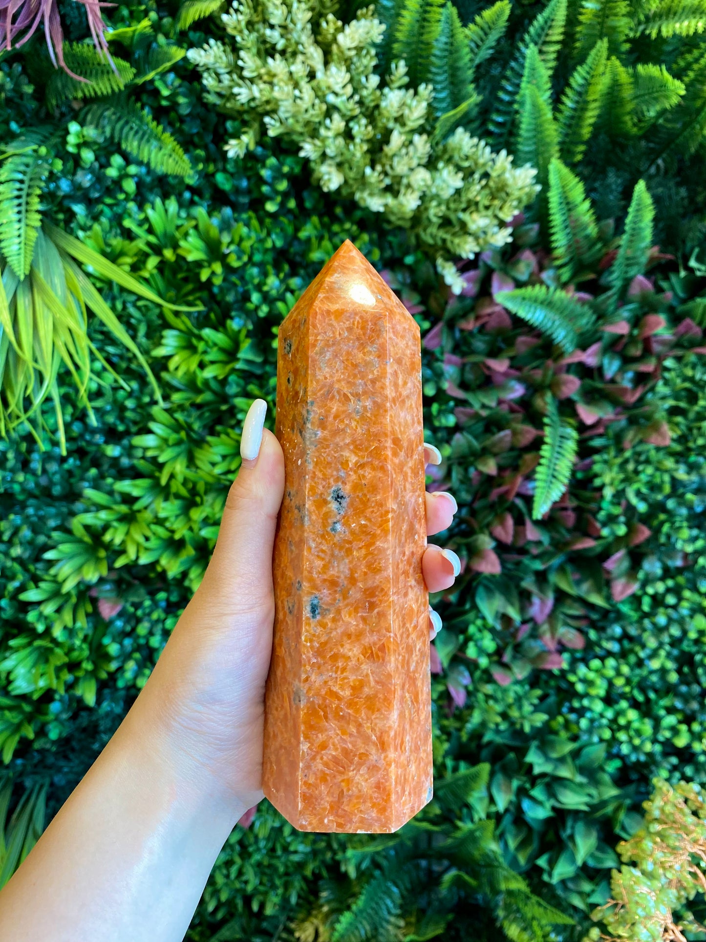 Natural Orange Sunstone Tower