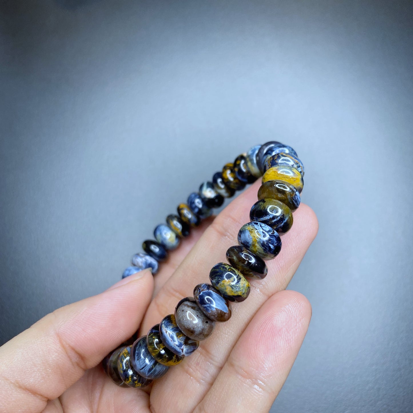 Natural Pietersite Chicklet Style Bracelet Size 10 mm