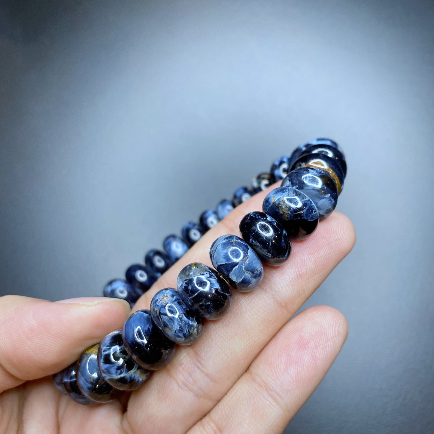 Natural Pietersite Chicklet Style Bracelet Size 12 mm