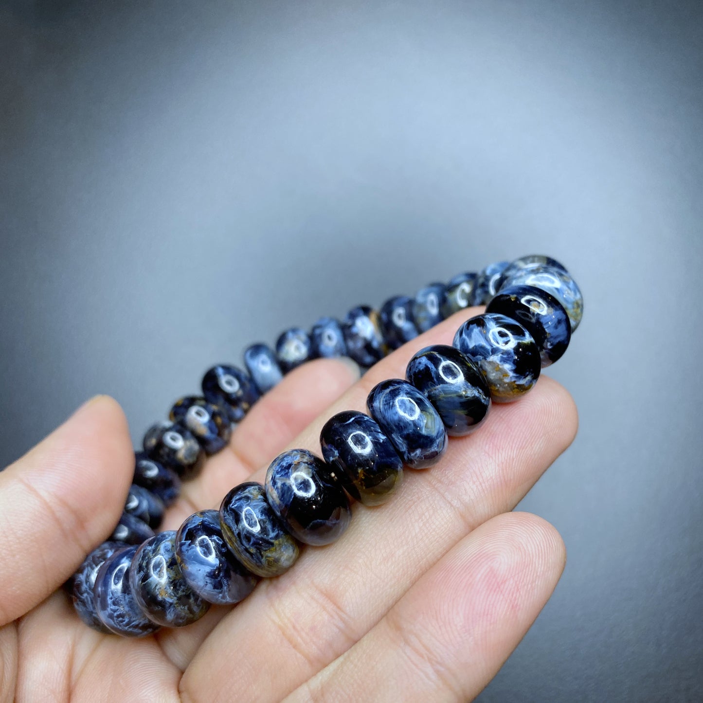 Natural Pietersite Chicklet Style Bracelet Size 12 mm