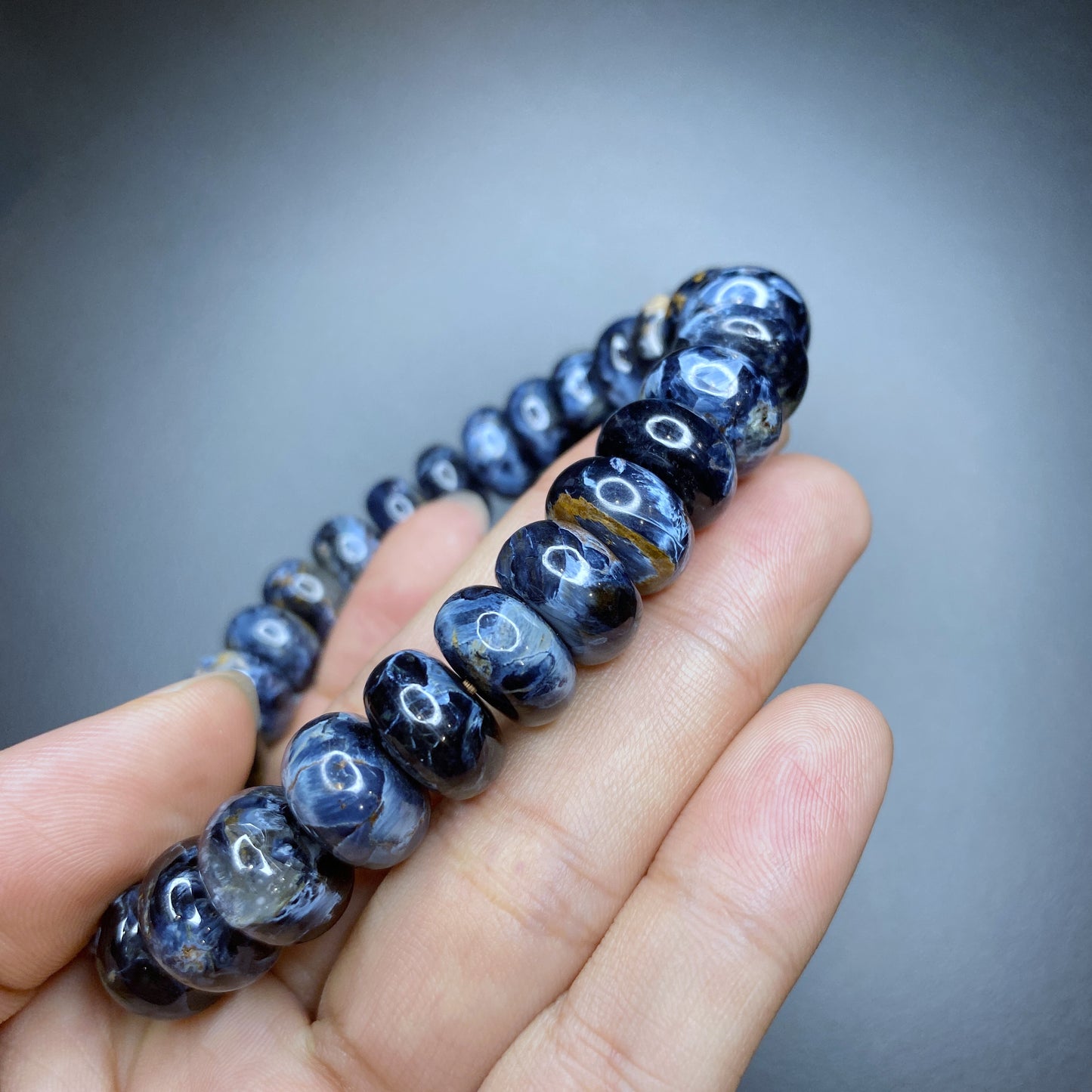 Natural Pietersite Chicklet Style Bracelet Size 12 mm
