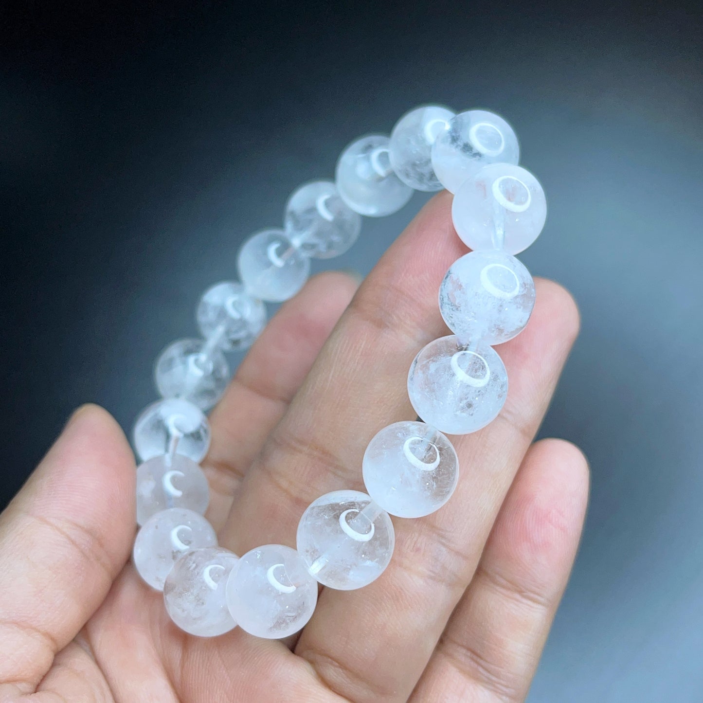 Natural Clear Quartz Bracelet Size 12 mm