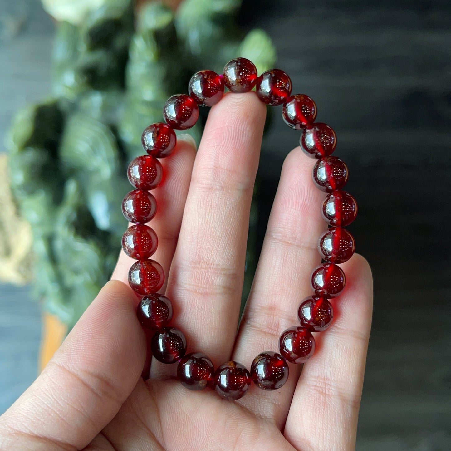 Natural Garnet VIP Bracelet Size 8 mm
