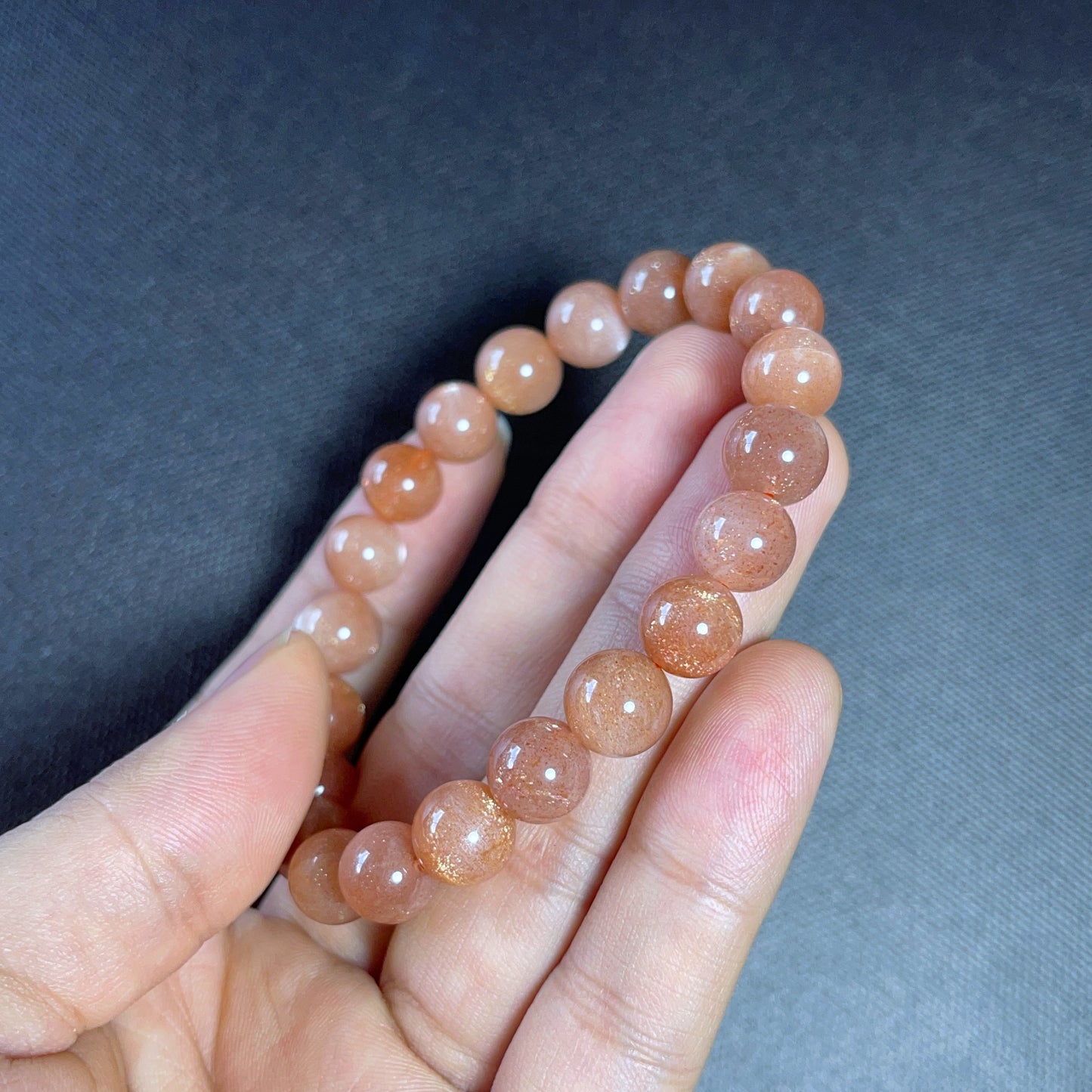 Natural Sunstone Bracelet Size 8 mm