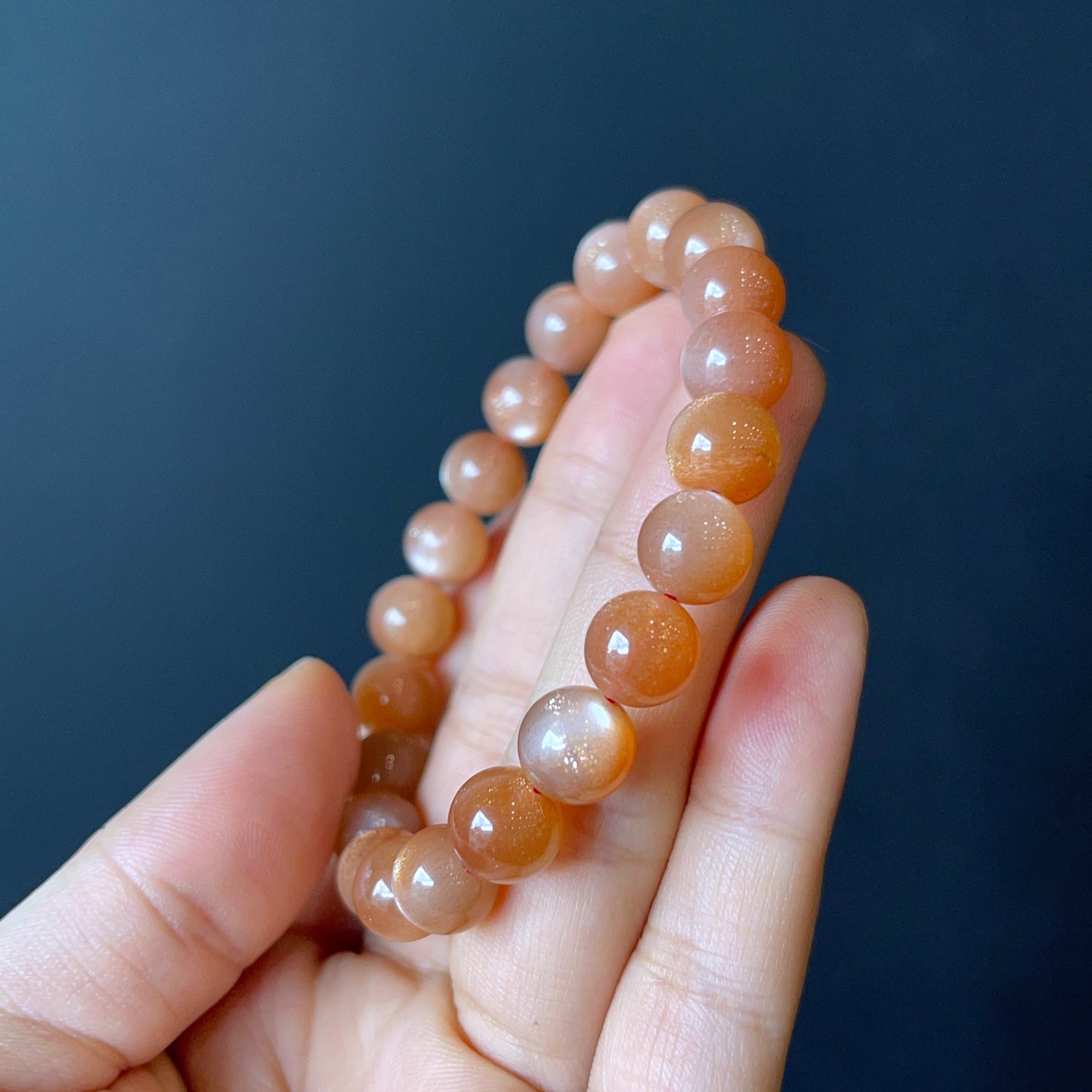 Natural Sunstone Bracelet Size 9 mm