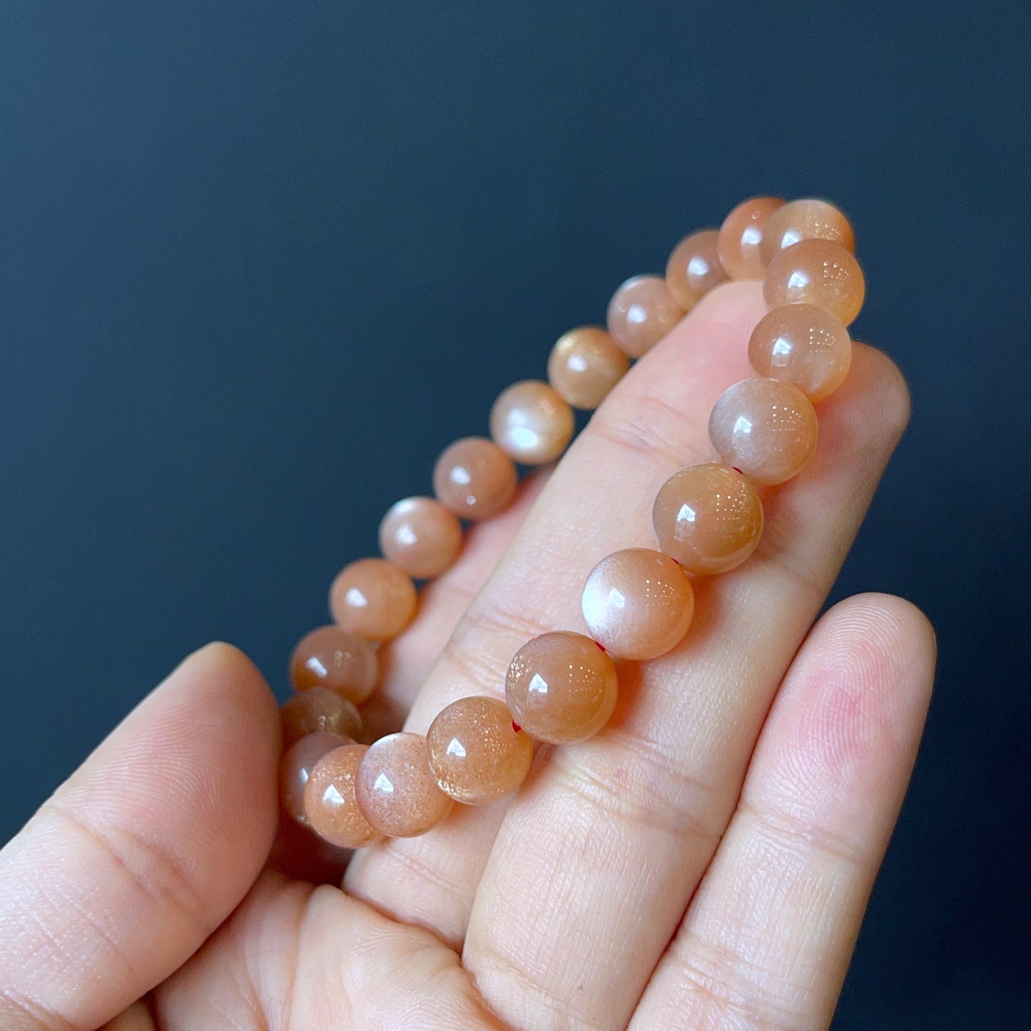 Natural Sunstone Bracelet Size 9 mm
