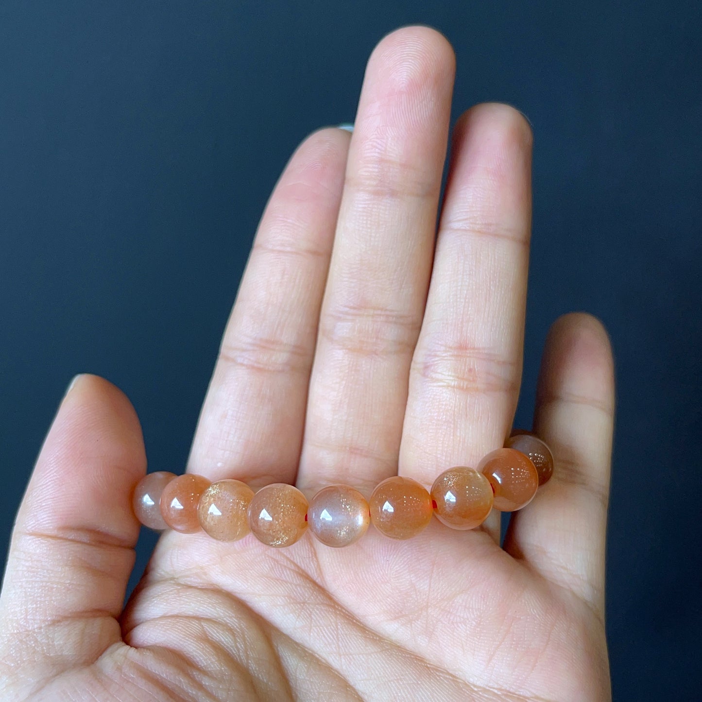 Natural Sunstone Bracelet Size 9 mm