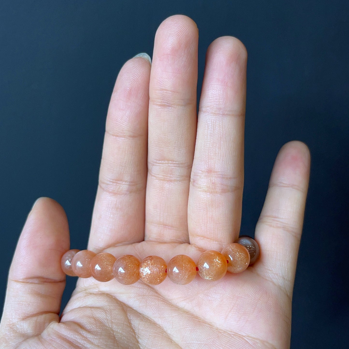 Natural Sunstone Bracelet Size 9 mm