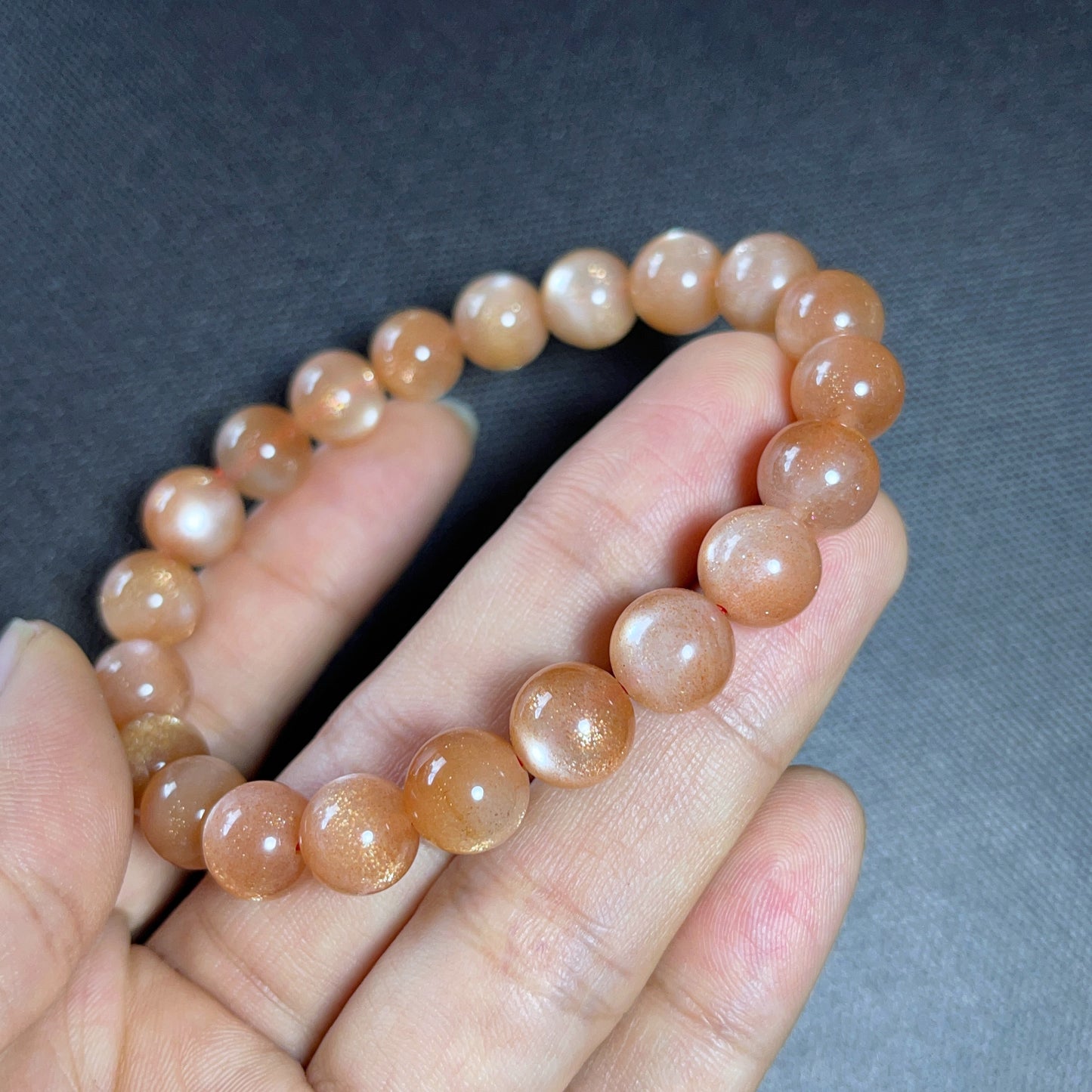 Natural Sunstone Bracelet Size 9 mm