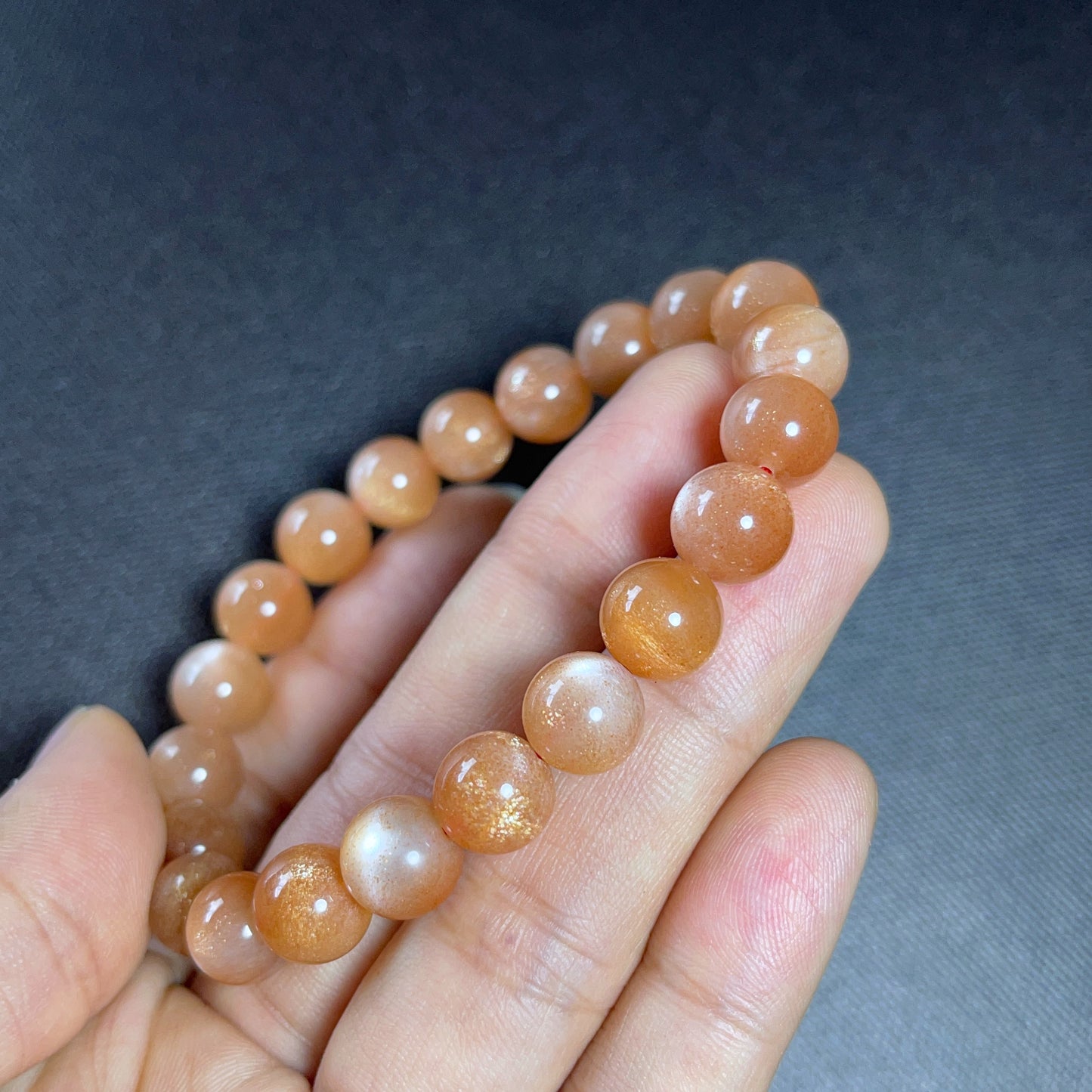 Natural Sunstone Bracelet Size 9 mm