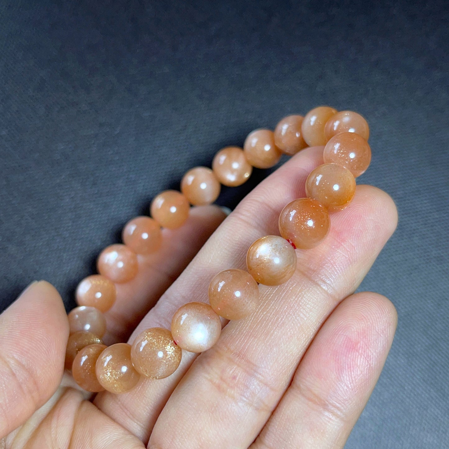 Natural Sunstone Bracelet Size 9 mm