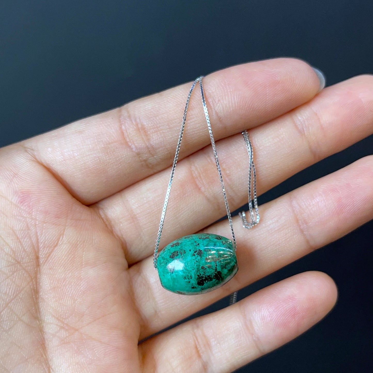 Pendentif string Lu chrysocolle