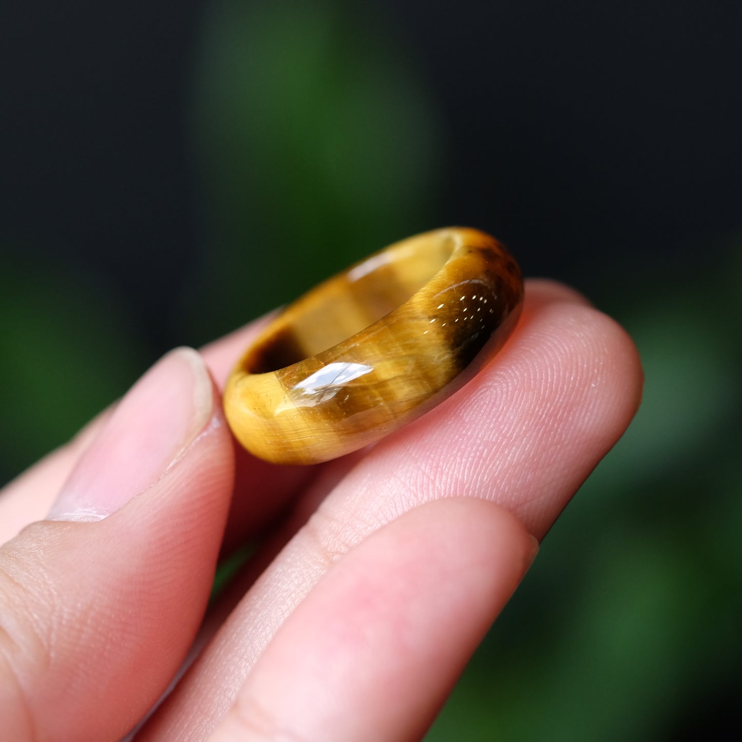 Natural Tiger Eye Ring Size 1.7