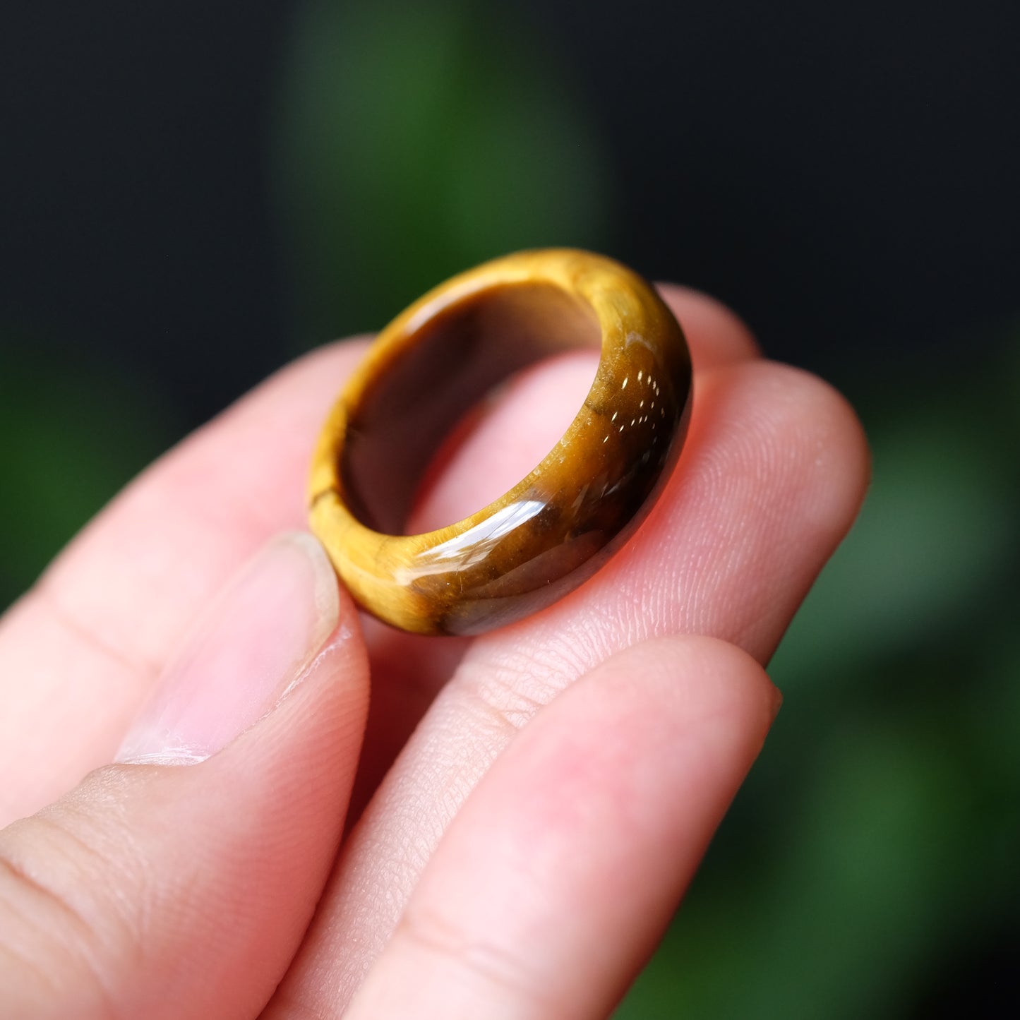 Natural Tiger Eye Ring Size 1.7