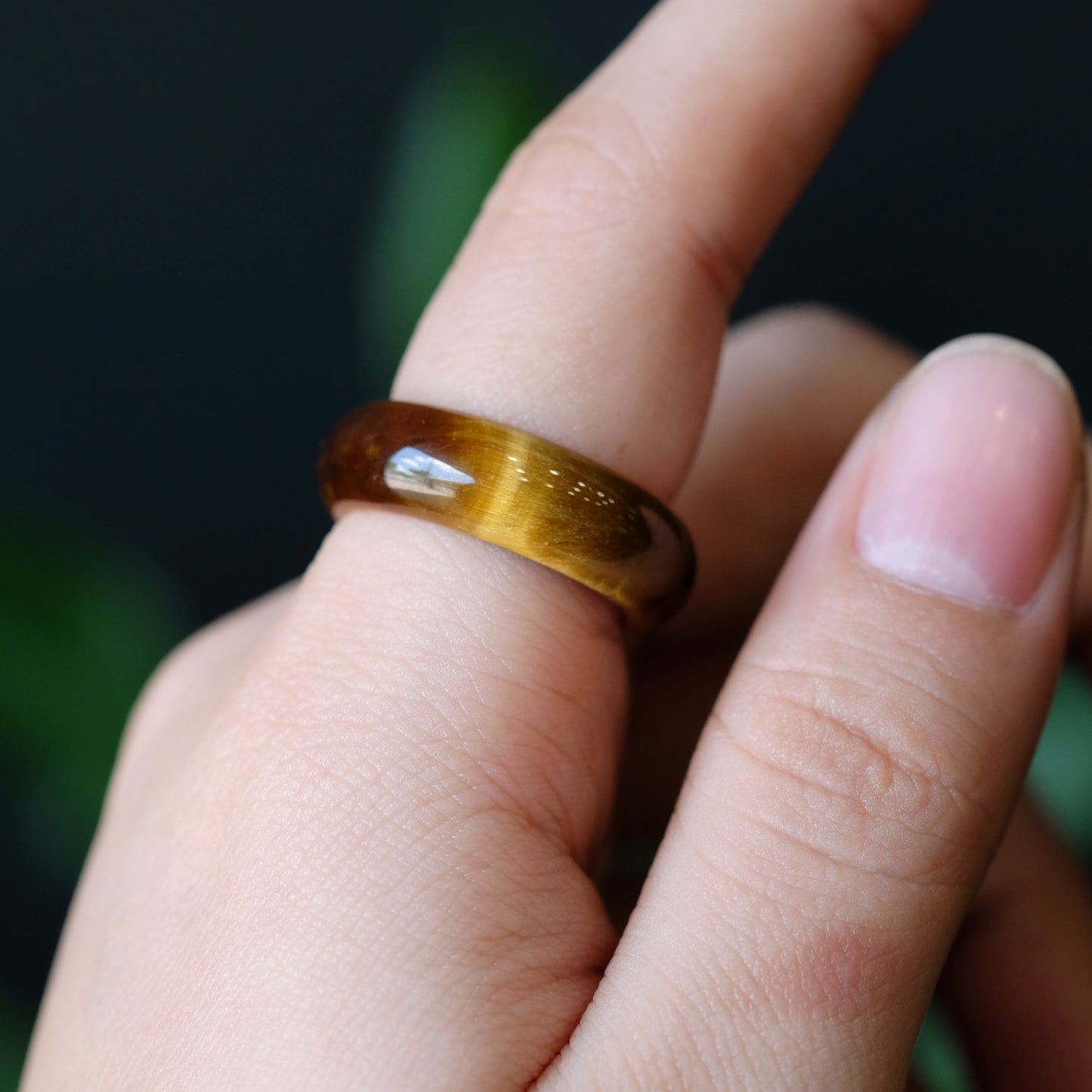 Tiger Eye Ring Size 1.8