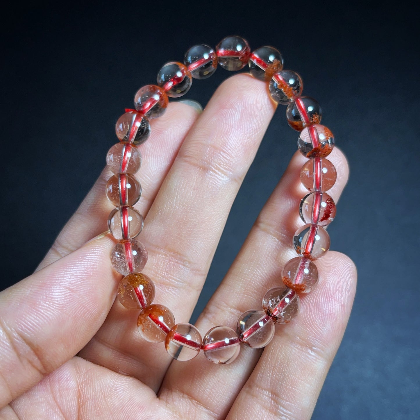 Natural Landscape Quartz Bracelet Size 7 mm