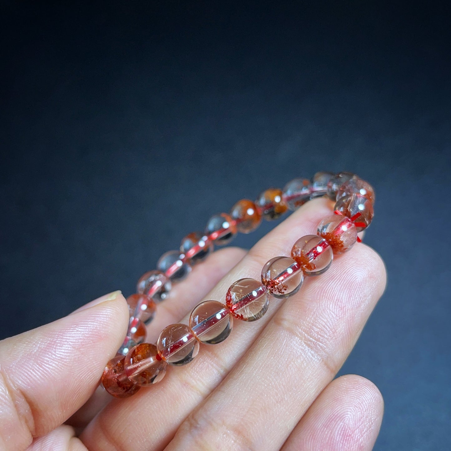 Natural Landscape Quartz Bracelet Size 7 mm