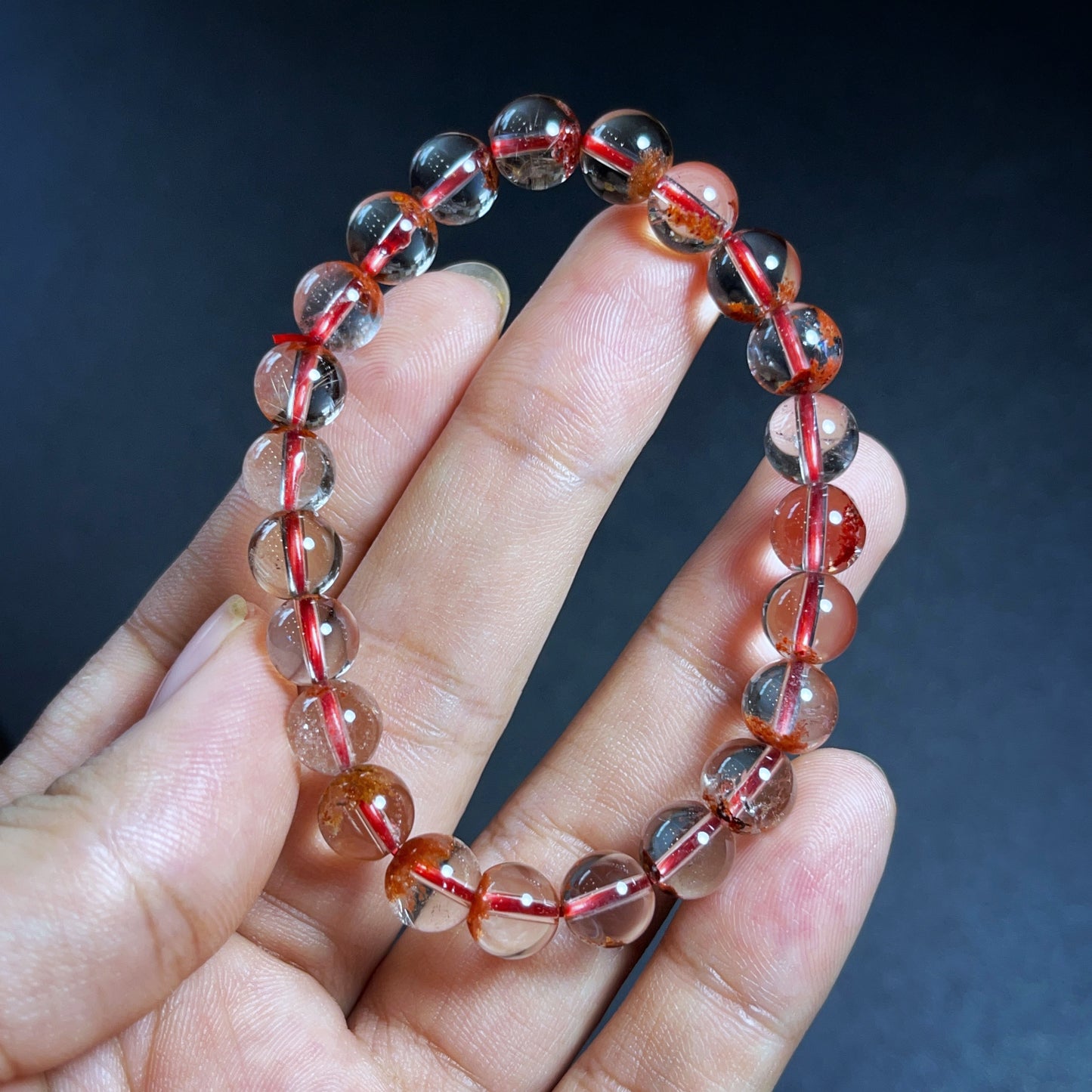 Natural Landscape Quartz Bracelet Size 7 mm