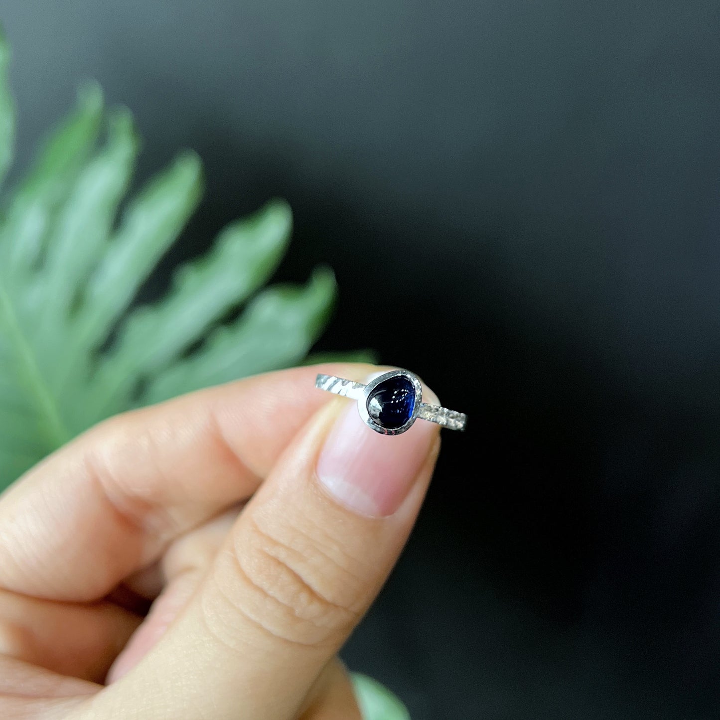 Natural Sapphire Ring in Silver Setting Size 1.65 Freesize