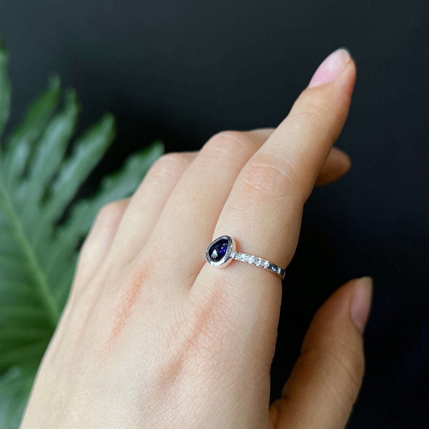 Natural Sapphire Ring in Silver Setting Size 1.65 Freesize