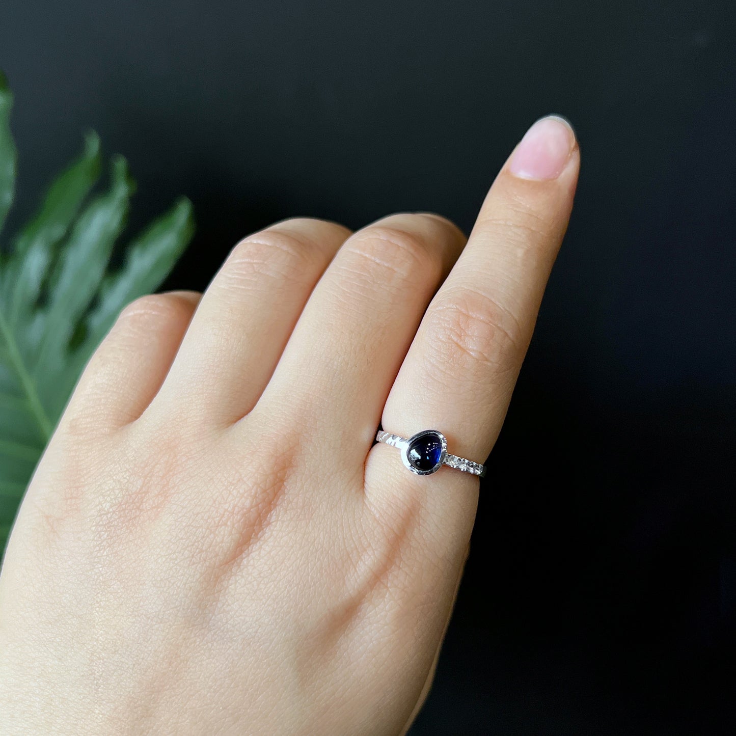 Natural Sapphire Ring in Silver Setting Size 1.65 Freesize