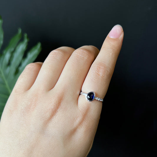 Bague Saphir en Argent Taille 1.65 Freesize