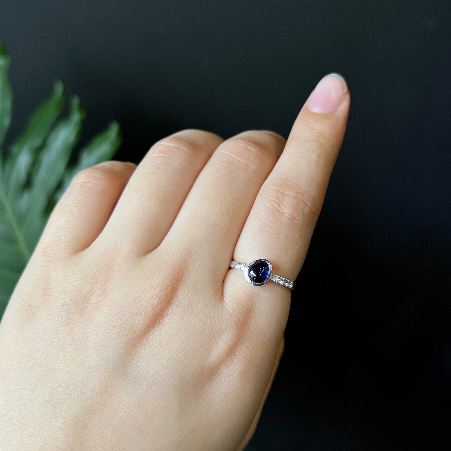 Natural Sapphire Ring in Silver Setting Size 1.65 Freesize