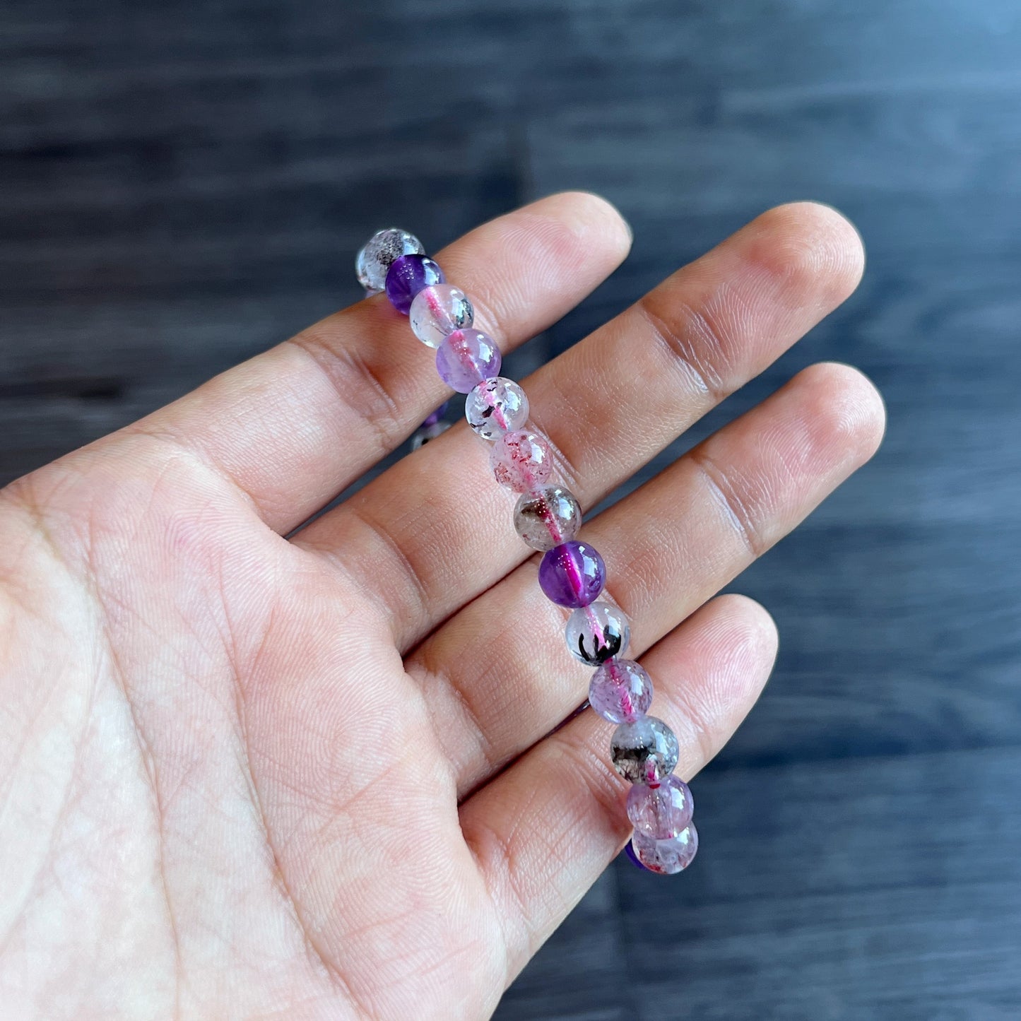 Natural Super 7 Bracelet Size 7 mm