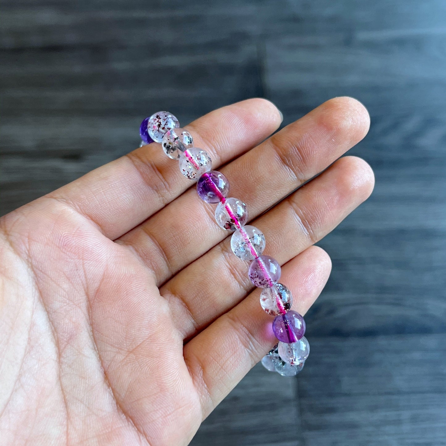 Natural Super 7 Bracelet Size 8 mm