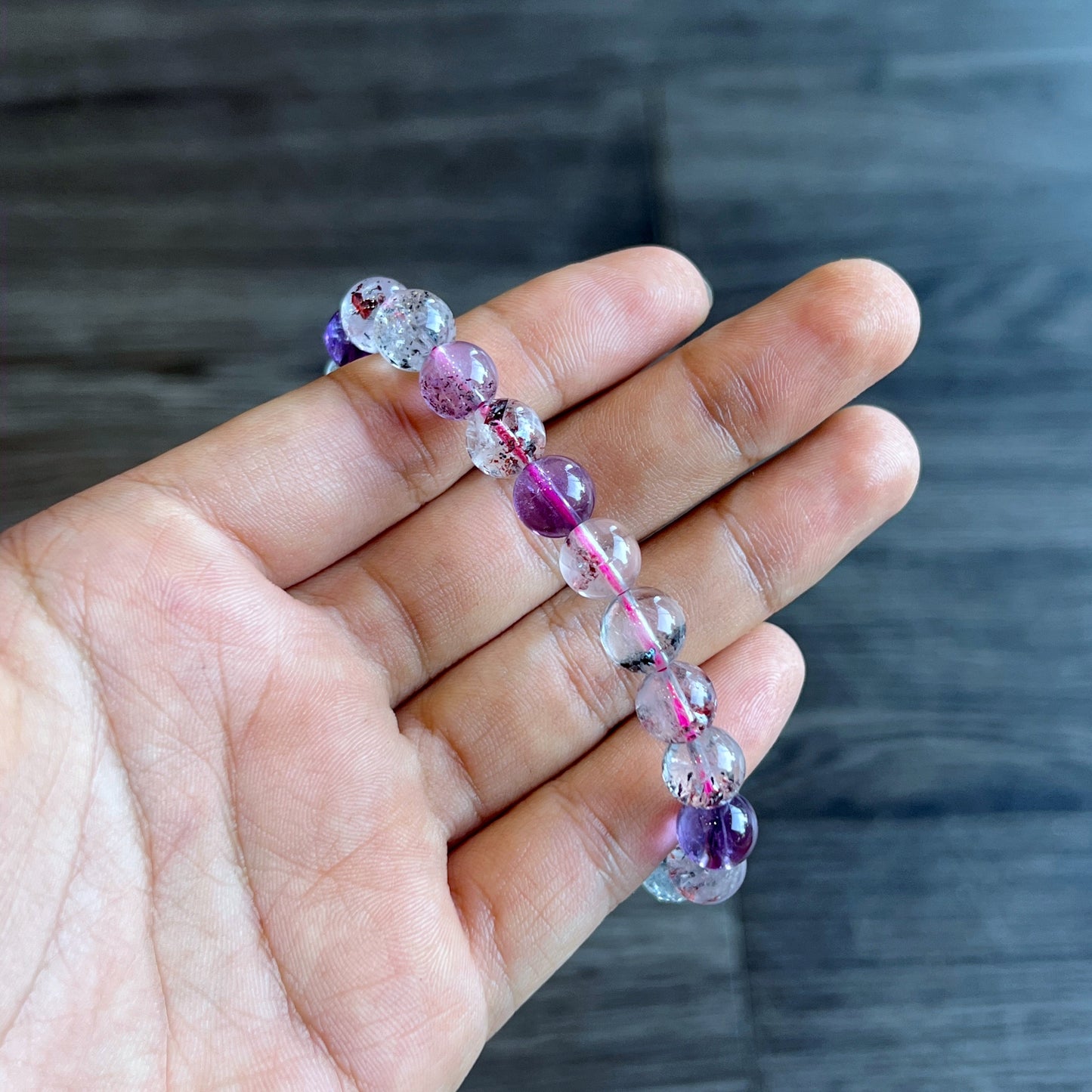 Natural Super 7 Bracelet Size 8 mm