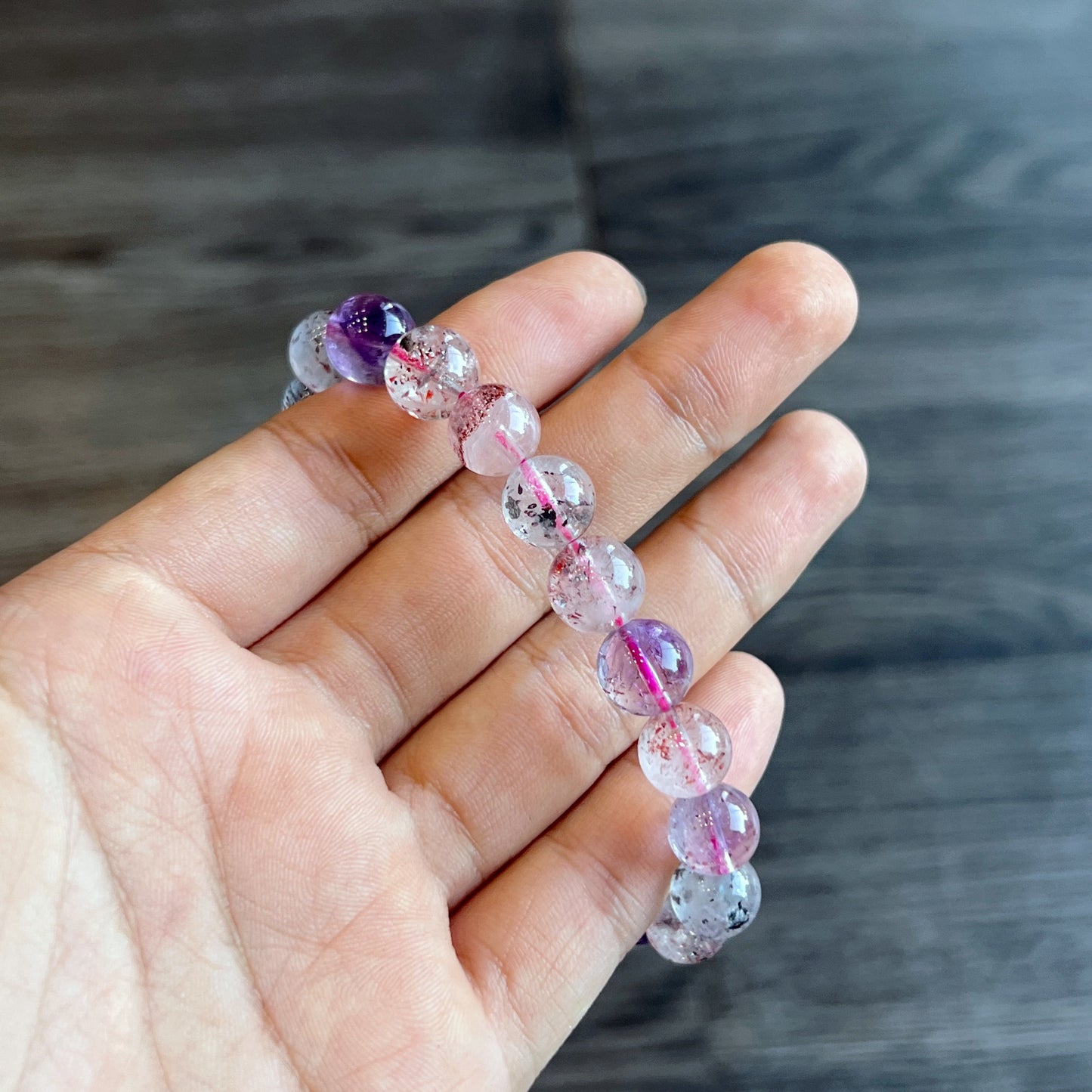 Natural Super 7 Bracelet Size 9 mm