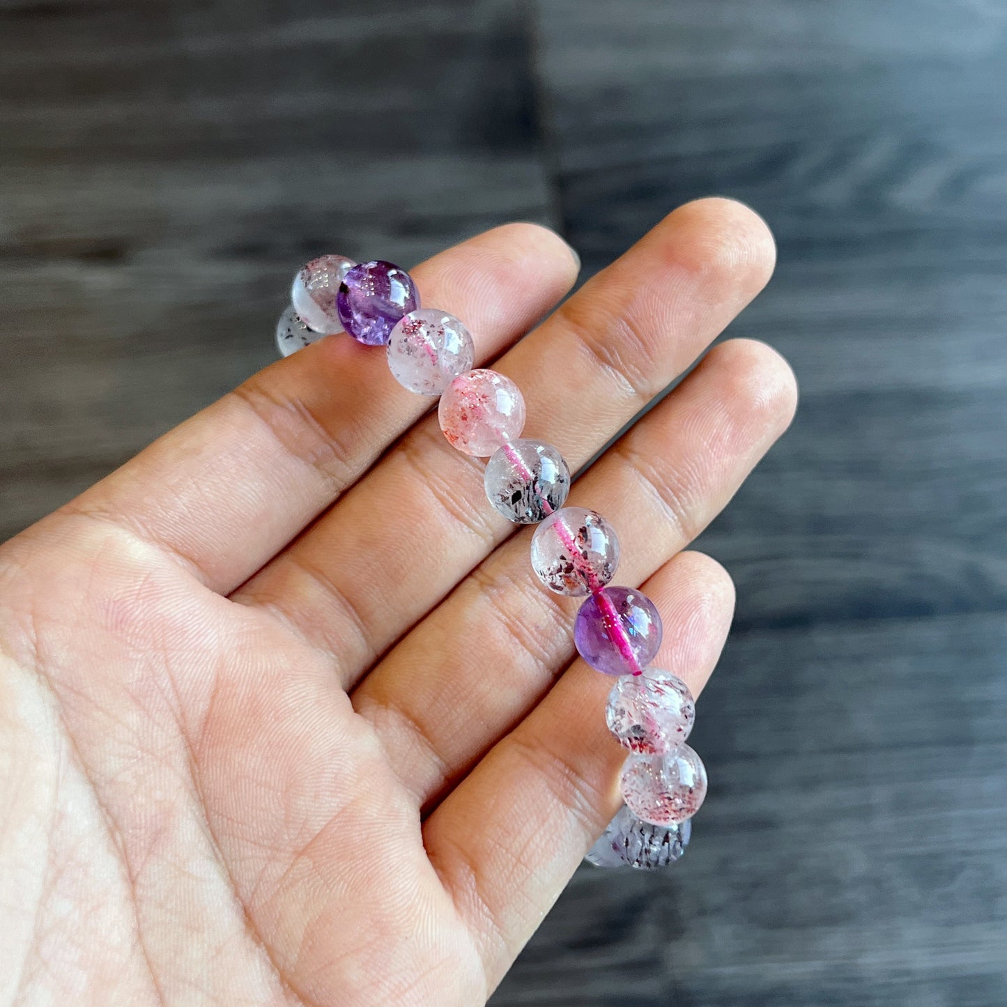 Natural Super 7 Bracelet Size 9 mm