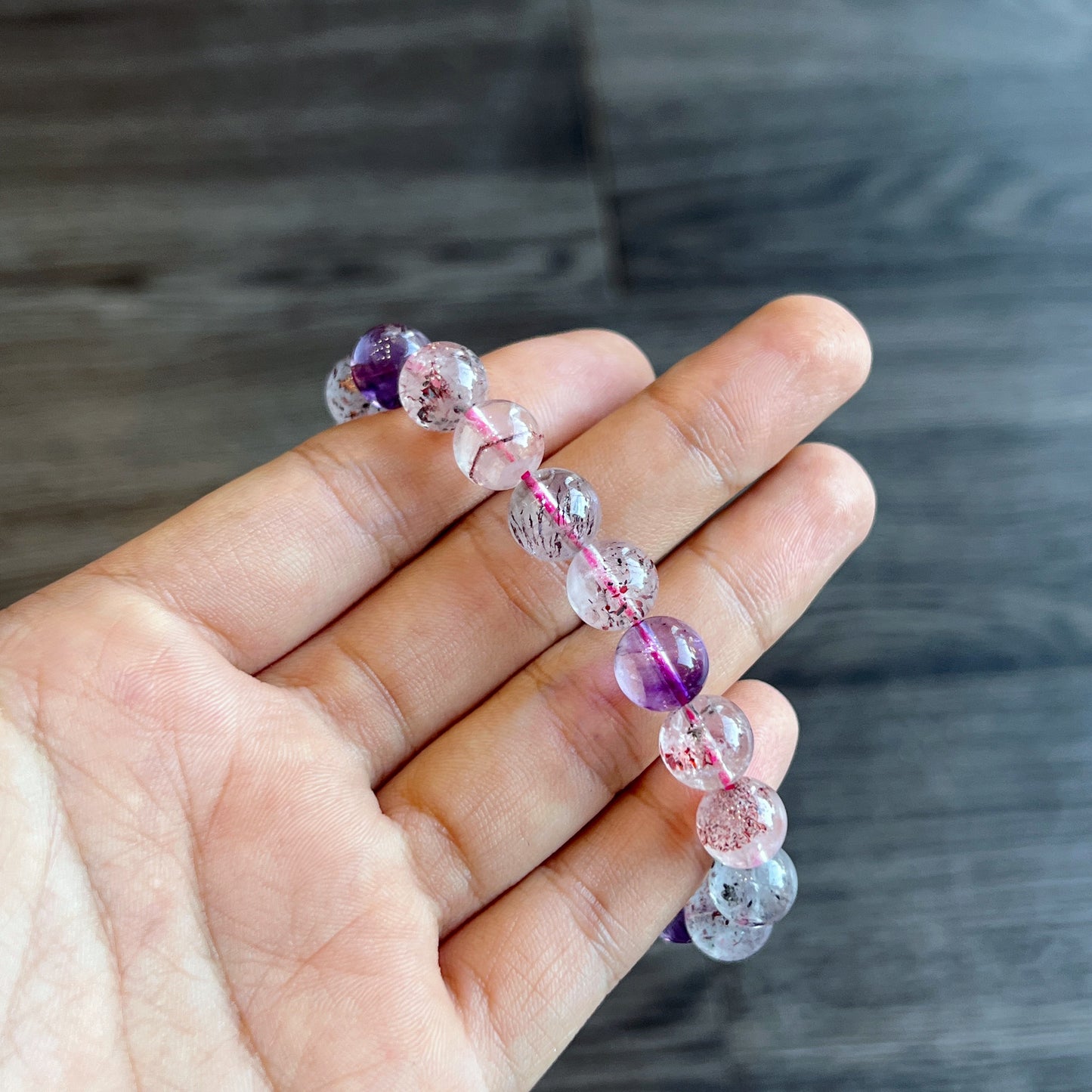 Natural Super 7 Bracelet Size 9 mm