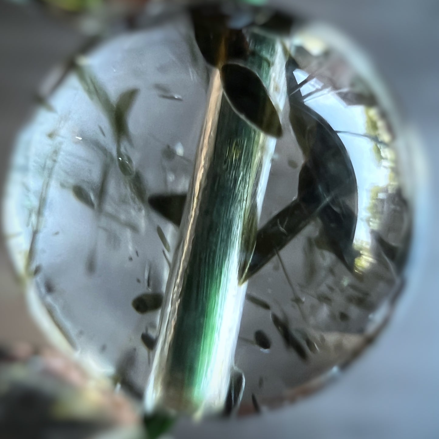 Natural Green Rutilated Quartz Bracelet Size 10 mm