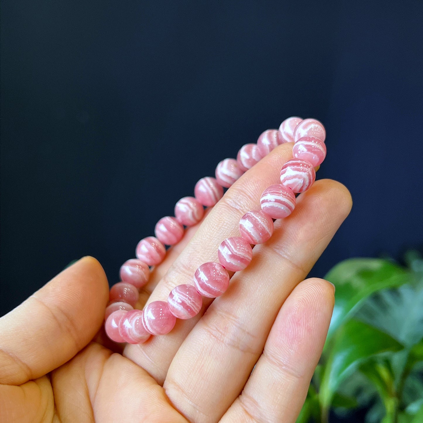 Natural Rhodochrosite VIP Bracelet Size 8 mm