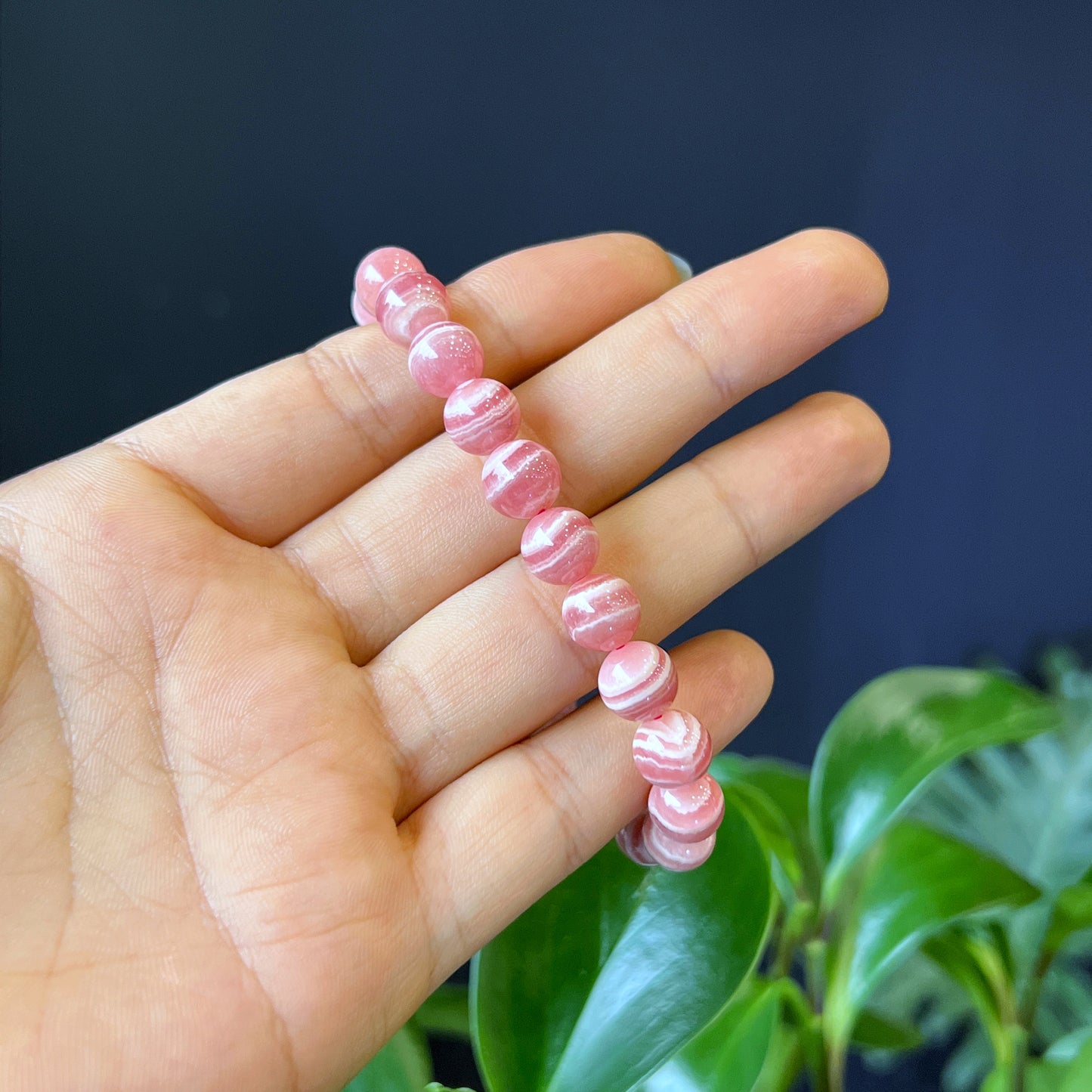 Natural Rhodochrosite VIP Bracelet Size 8 mm