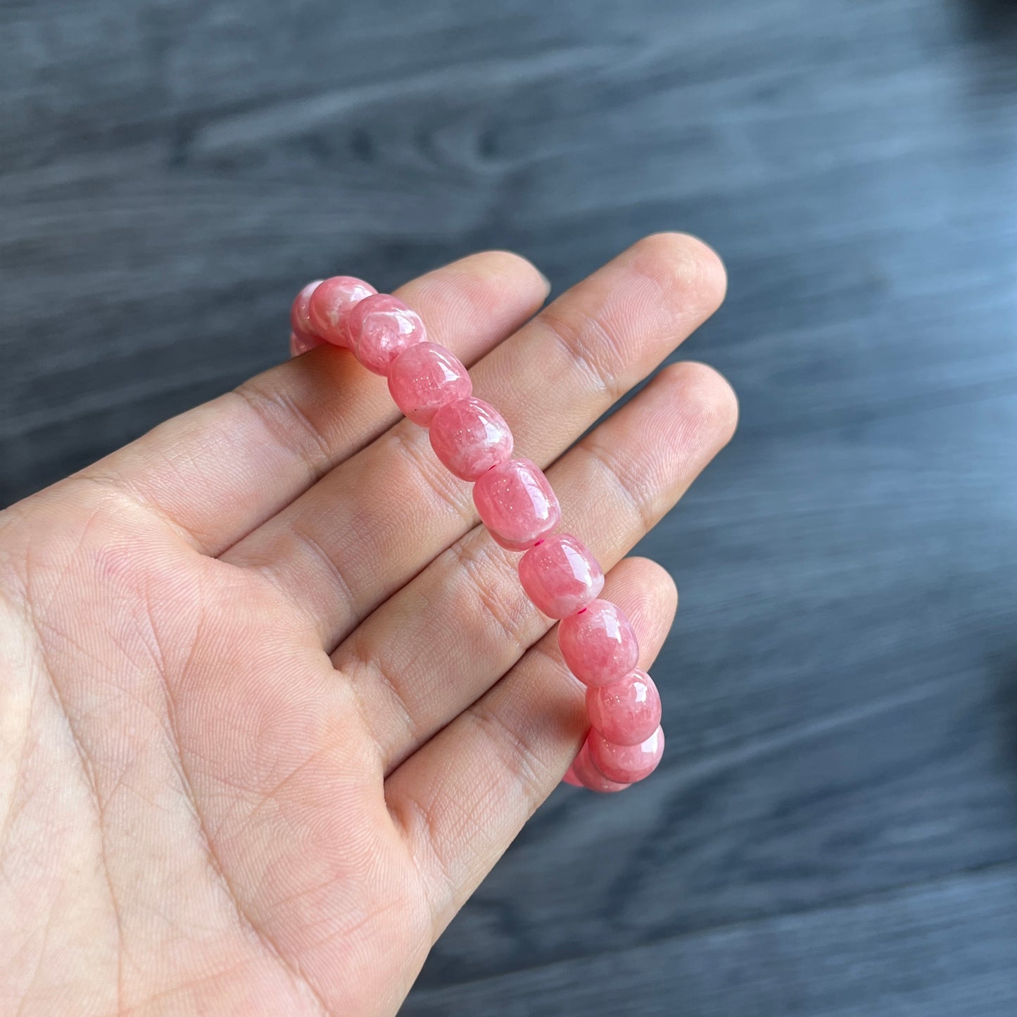 Bracelet Lu Thong Rhodochrosite Taille 9 mm